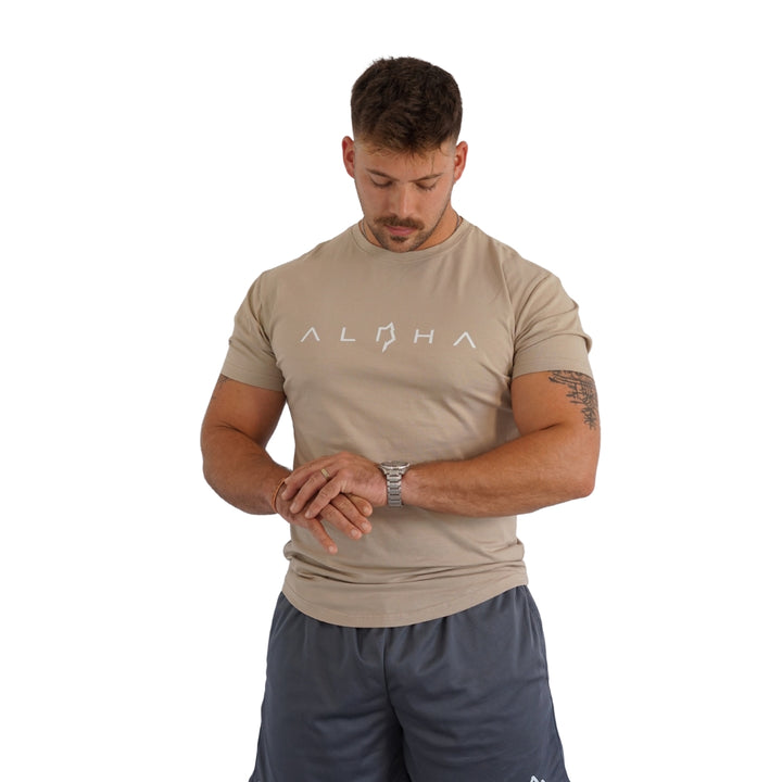 THE PERFECT TEE - STONE KHAKI